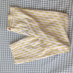 Ilana Kohn Pants 2 Yellow/White Cotton